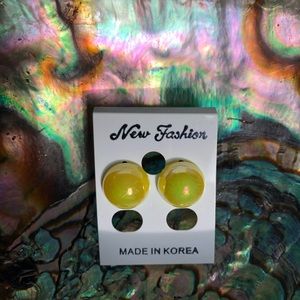 NEW Yellow Borealis Stud Earrings